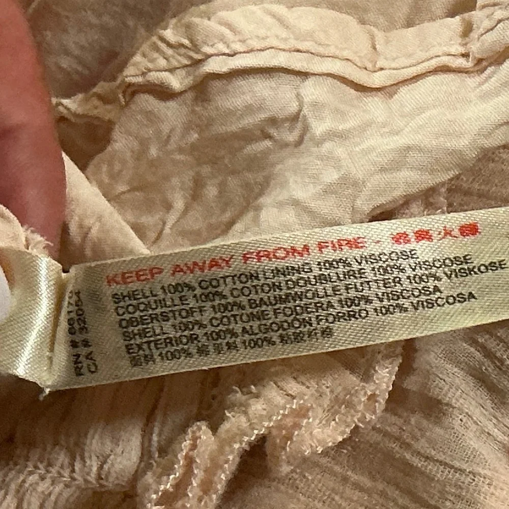 Free People Antoinette Mini Dress Pebble Ruffle Boho Size Small - Picture 11 of 11